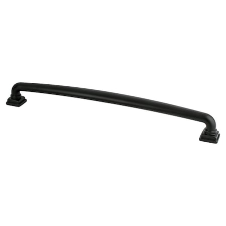 Berenson 12 in. CC Tailored Traditional Appliance Pull with Matte Black 1305-1055-P